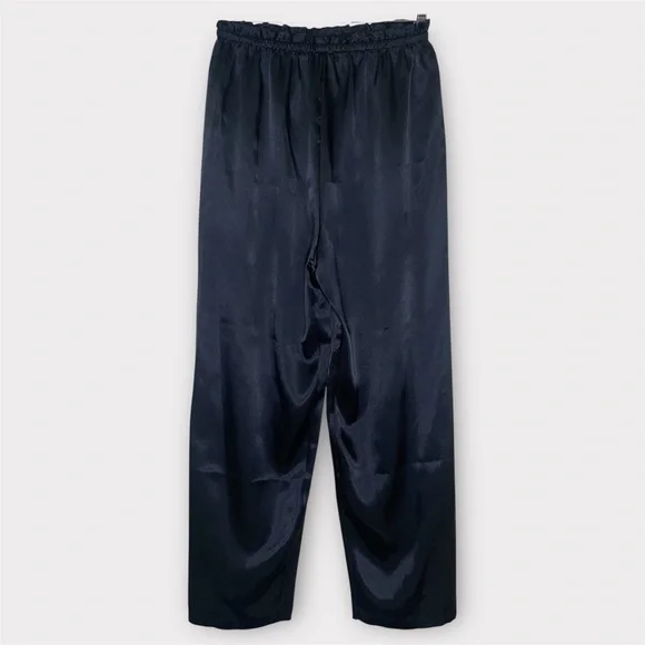 Hudson’s Bay Satin Pajama Pants Small Black Soft Luxury Sleepwear - Picture 2 of 16